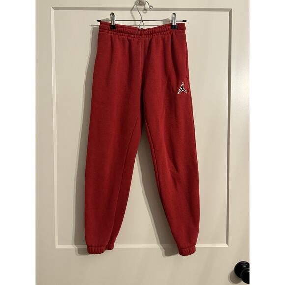 Nike Other - Nike Youth Air Jordan Fleece Pants Joggers Red Size L No Draw String Preowned